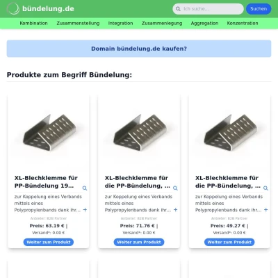 Screenshot bündelung.de
