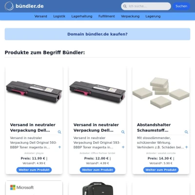 Screenshot bündler.de