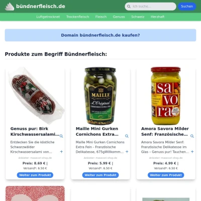 Screenshot bündnerfleisch.de