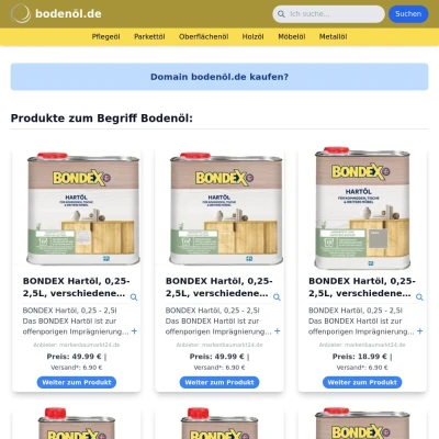 Screenshot bodenöl.de