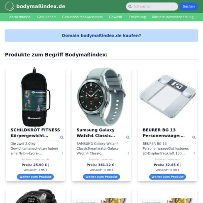 Screenshot bodymaßindex.de