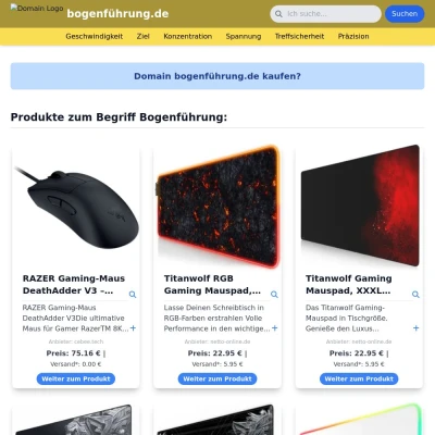 Screenshot bogenführung.de