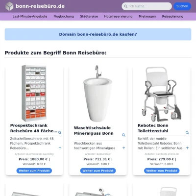 Screenshot bonn-reisebüro.de