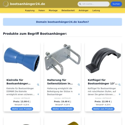 Screenshot bootsanhänger24.de