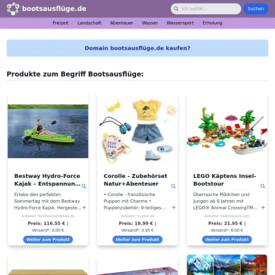Screenshot bootsausflüge.de