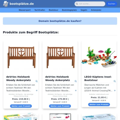 Screenshot bootsplätze.de
