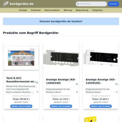 Screenshot bordgeräte.de
