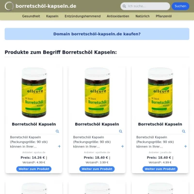 Screenshot borretschöl-kapseln.de