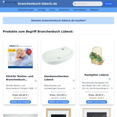 Screenshot branchenbuch-lübeck.de