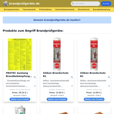 Screenshot brandprüfgeräte.de