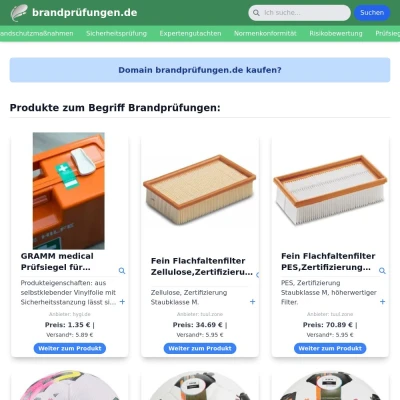 Screenshot brandprüfungen.de