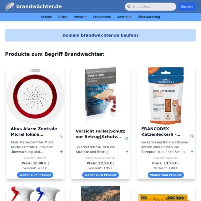 Screenshot brandwächter.de