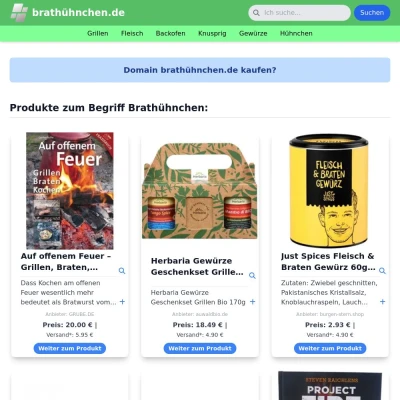 Screenshot brathühnchen.de
