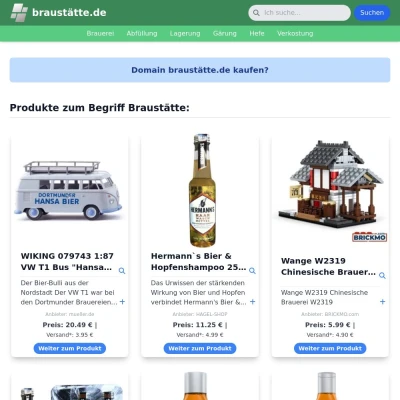 Screenshot braustätte.de