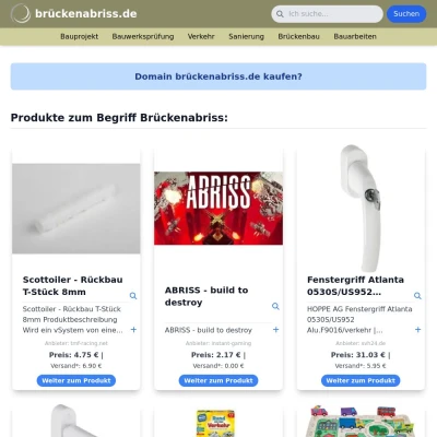 Screenshot brückenabriss.de