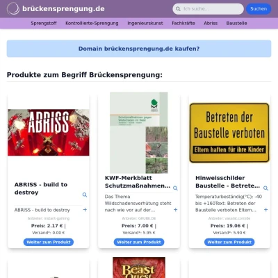 Screenshot brückensprengung.de