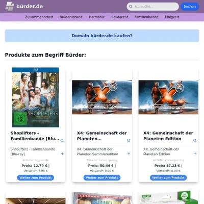 Screenshot bürder.de