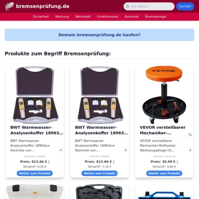 Screenshot bremsenprüfung.de