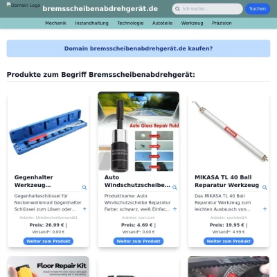 Screenshot bremsscheibenabdrehgerät.de