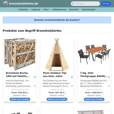 Screenshot brennholzkörbe.de