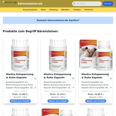 Screenshot bärensteiner.de