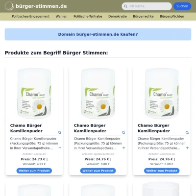 Screenshot bürger-stimmen.de