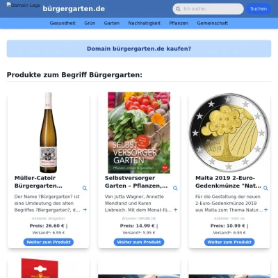 Screenshot bürgergarten.de