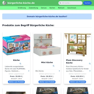 Screenshot bürgerliche-küche.de