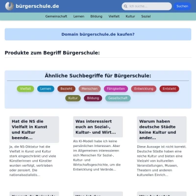 Screenshot bürgerschule.de