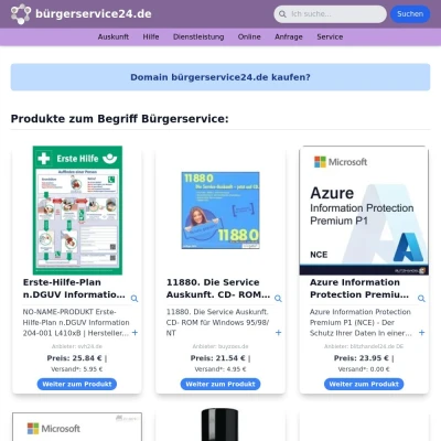 Screenshot bürgerservice24.de