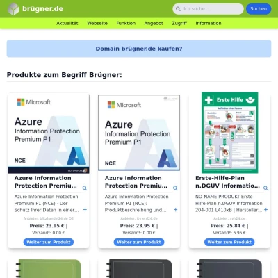 Screenshot brügner.de
