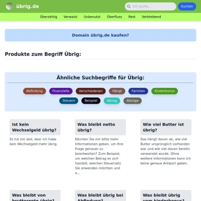 Screenshot übrig.de
