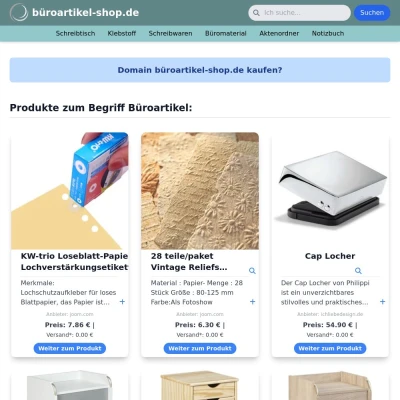 Screenshot büroartikel-shop.de