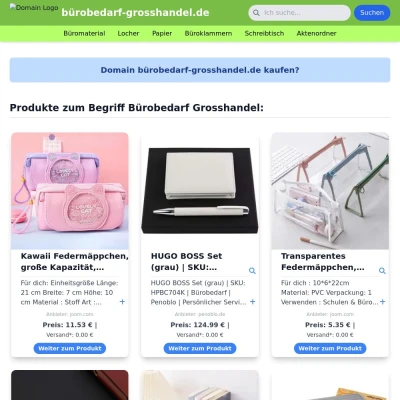 Screenshot bürobedarf-grosshandel.de