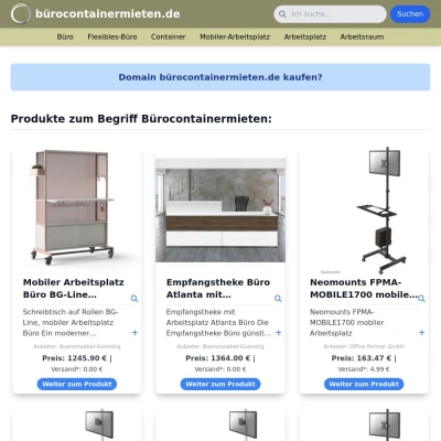 Screenshot bürocontainermieten.de