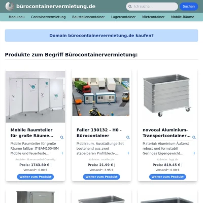 Screenshot bürocontainervermietung.de