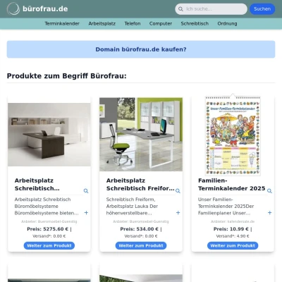 Screenshot bürofrau.de