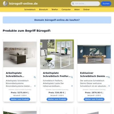 Screenshot bürogolf-online.de