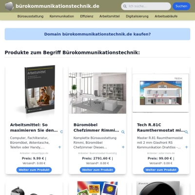 Screenshot bürokommunikationstechnik.de