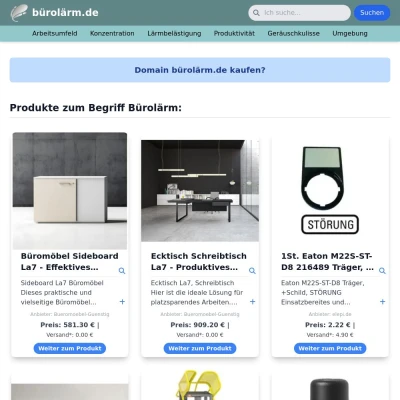 Screenshot bürolärm.de
