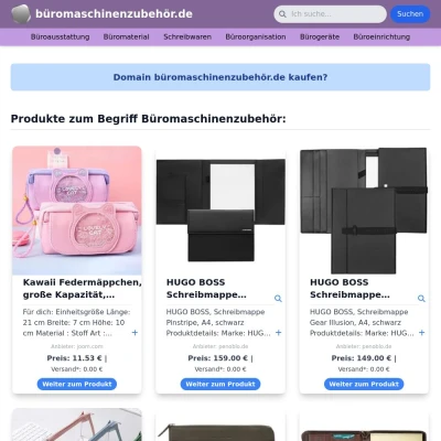 Screenshot büromaschinenzubehör.de