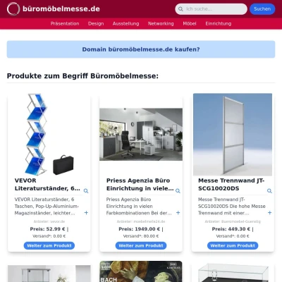 Screenshot büromöbelmesse.de