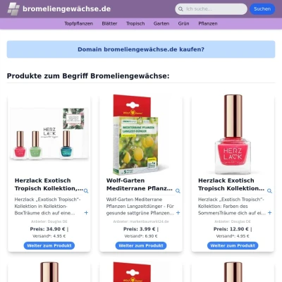 Screenshot bromeliengewächse.de