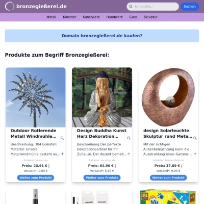 Screenshot bronzegießerei.de