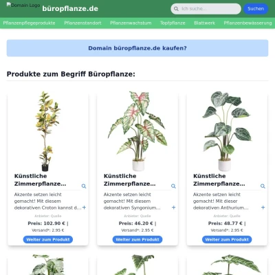 Screenshot büropflanze.de