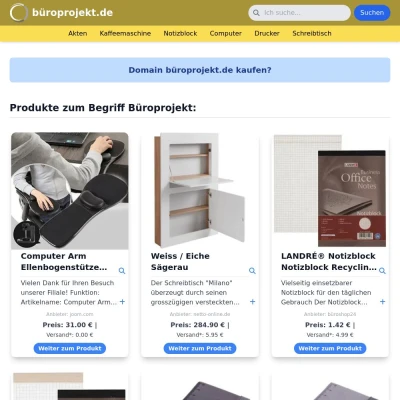 Screenshot büroprojekt.de