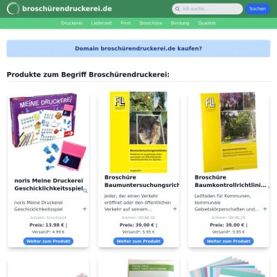 Screenshot broschürendruckerei.de