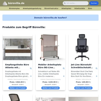 Screenshot bürovilla.de
