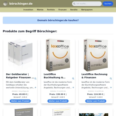 Screenshot börschinger.de