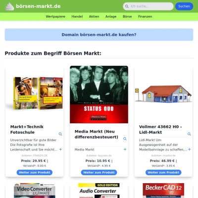 Screenshot börsen-markt.de